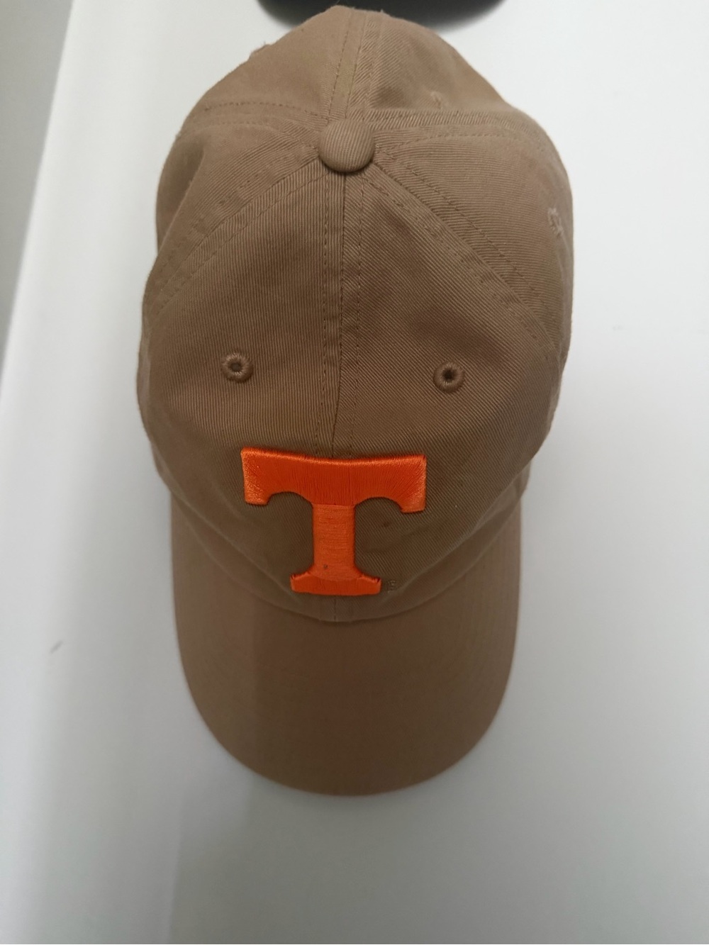 Tan NCAA 47 brand Cap with Orange Tennessee Logo